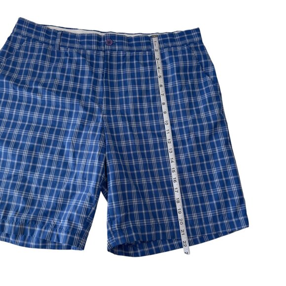 Greg Norman For Tasso Elba Mens Blue Plaid Golf Shorts Size 40 Polyester - Picture 7 of 10